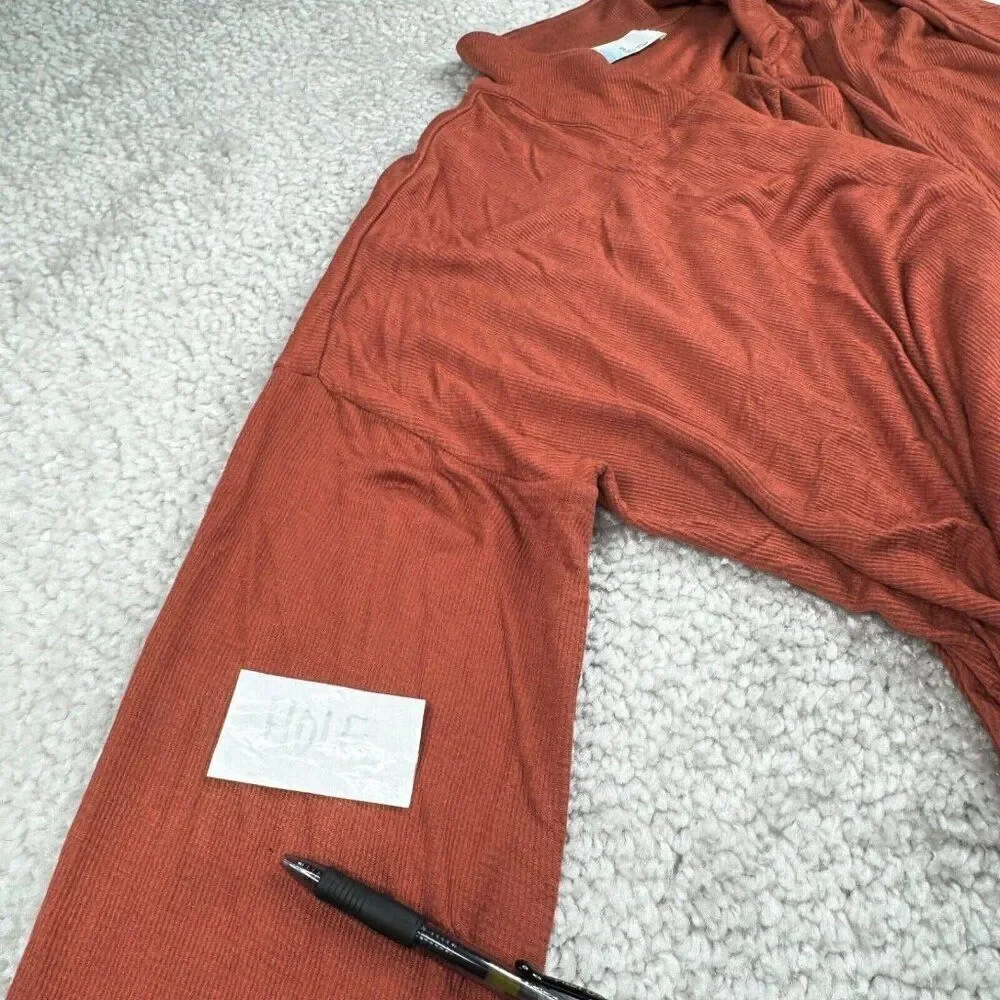 Free People Faux Wrap blouse Burnt Orange FLAW